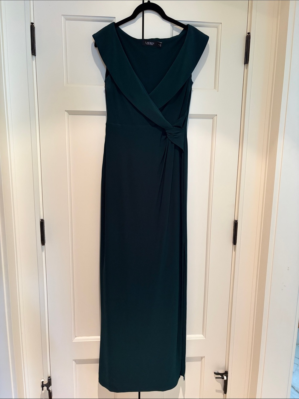 Ralph Lauren Emerald Green Wrap Maxi Dress